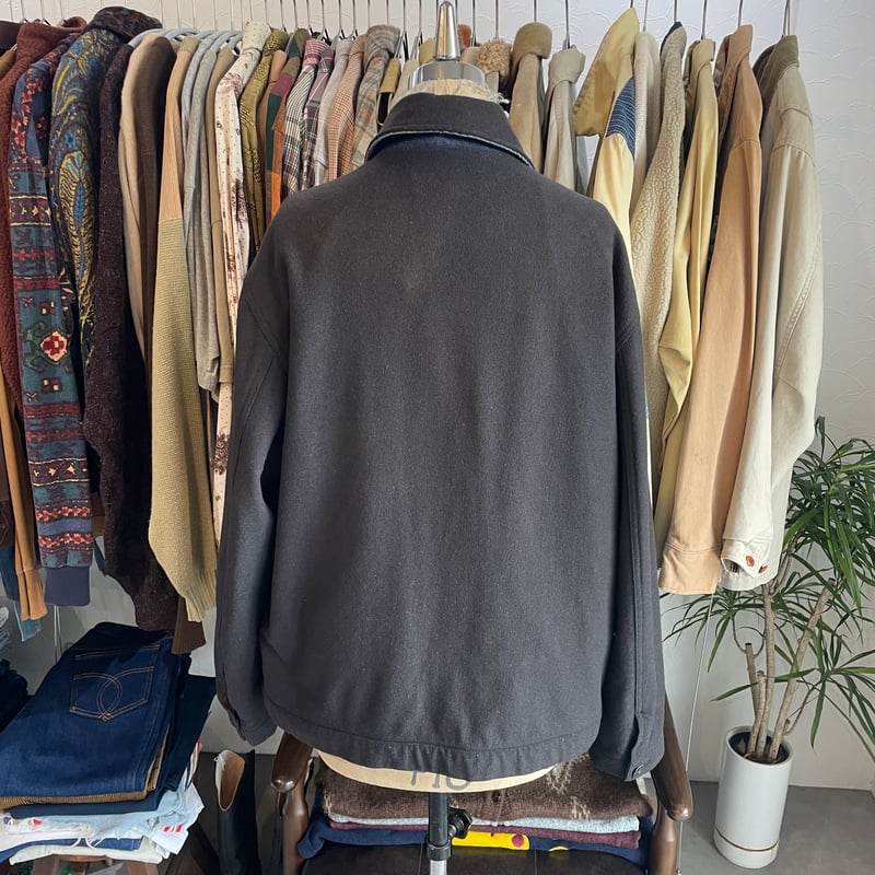 90s Armani Jeans Wool Zip up Jacket 52 made in