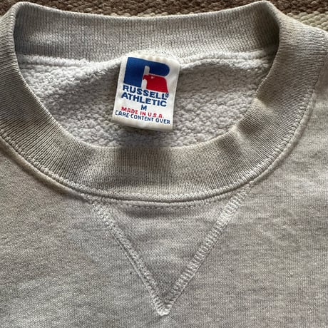 90s Russell Athletic "MICHIGAN GO BLUE" M Made in Usa グレー