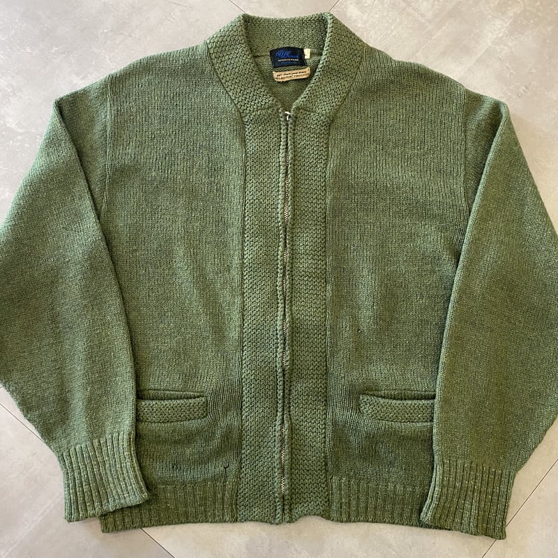 60s 70s Pelham Zip Knit Cardigan L | clique vin