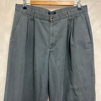 90s Dockers khaki 2 Tuck Trousers W36L32 charcoal