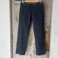 90s ARMANI COLLEZIONI Linen Trousers ブラック