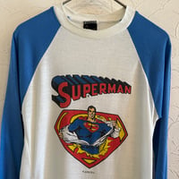 80s Sears SUPERMAN Raglan Long Sleeve T-shirt