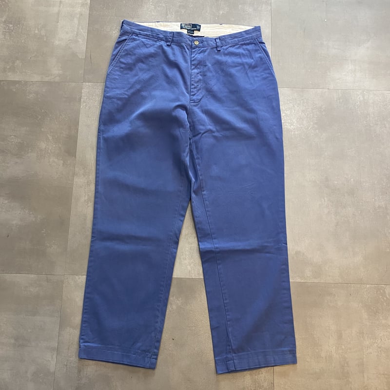 Dw　polobyRalphLaurenラルフローレンチノトラウザーズ USA製 ラルフローレン 2タック チノトラウザーズ カーキ 表記