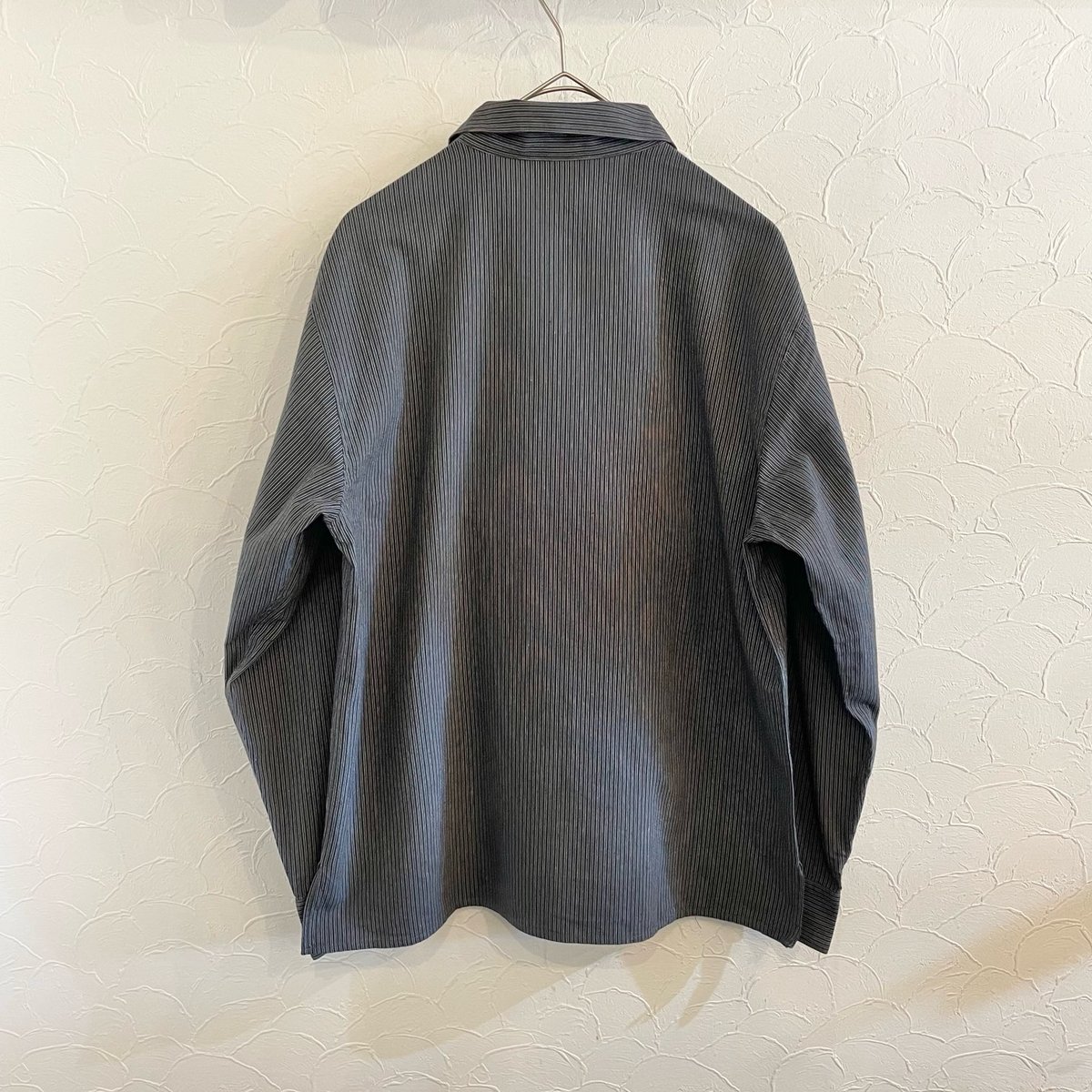 agnes b. homme Paris Stripe Zip up Shirt 40 mad