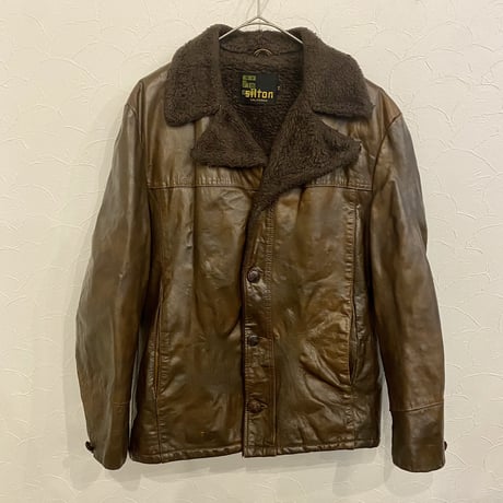 70s Silton Leather Jacket ランチコート 40