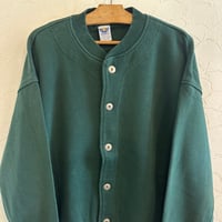 80s90s Sweat cardigan M表記　Green