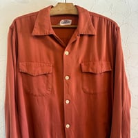 50s CAMPUS Rayon open collar shirt 16 1/2 L