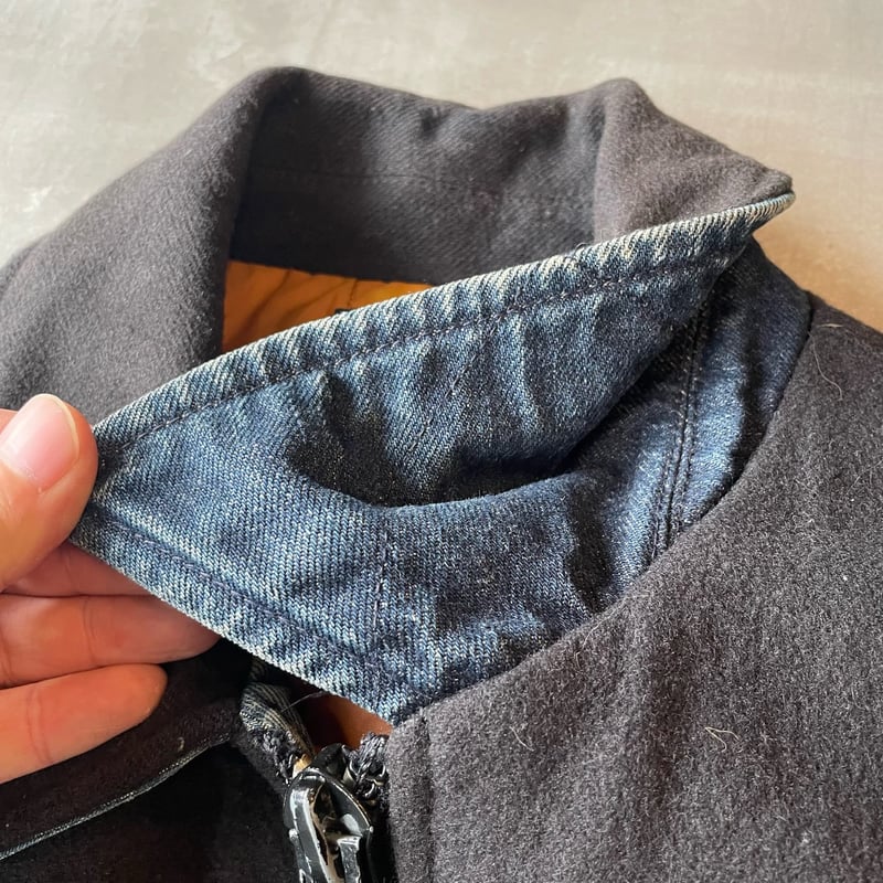 90s Armani Jeans Wool Zip up Jacket 52 made in