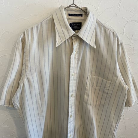 70s JCPenney Stripe Design Shirt s/s 15 1/2