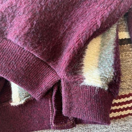 60s Rob Scot Stripe mohair cardigan M