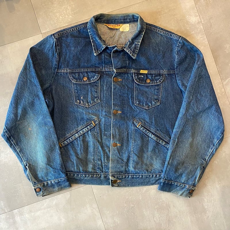 70s~ RUSTLER Denim Jacket XL | clique vintage&u