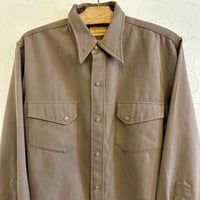 40s50s STYLE MASTER Whipcord Western Work Shirt khaki