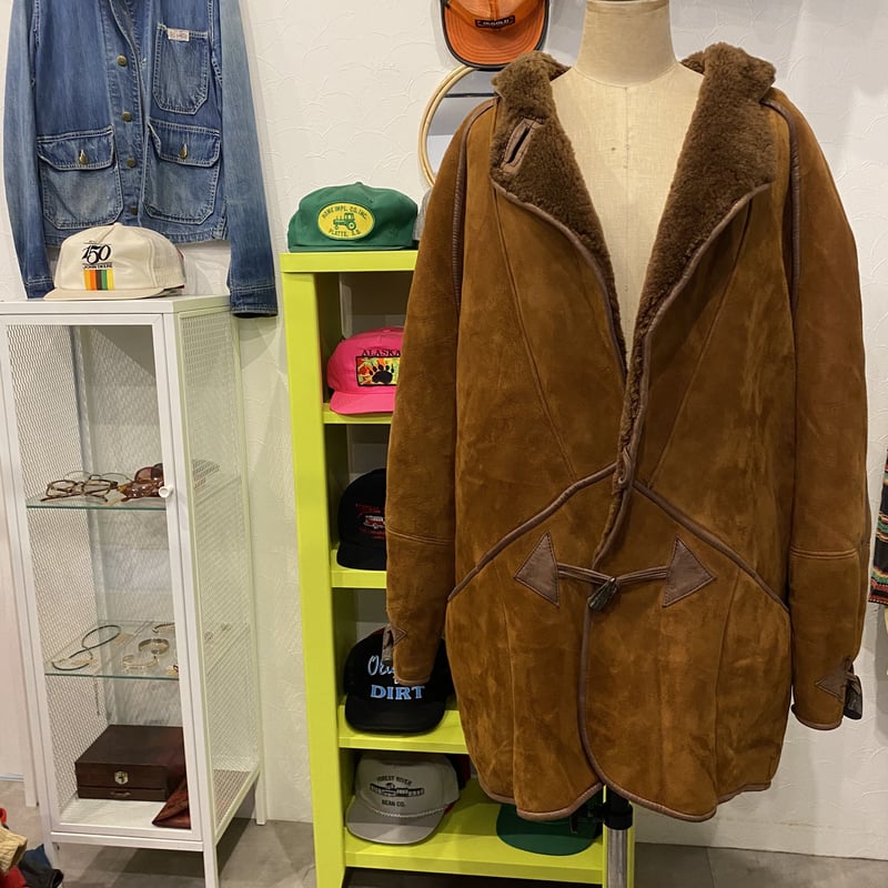 80s~ FRIITALA FINLAND Sheepskin leather Coat ムー