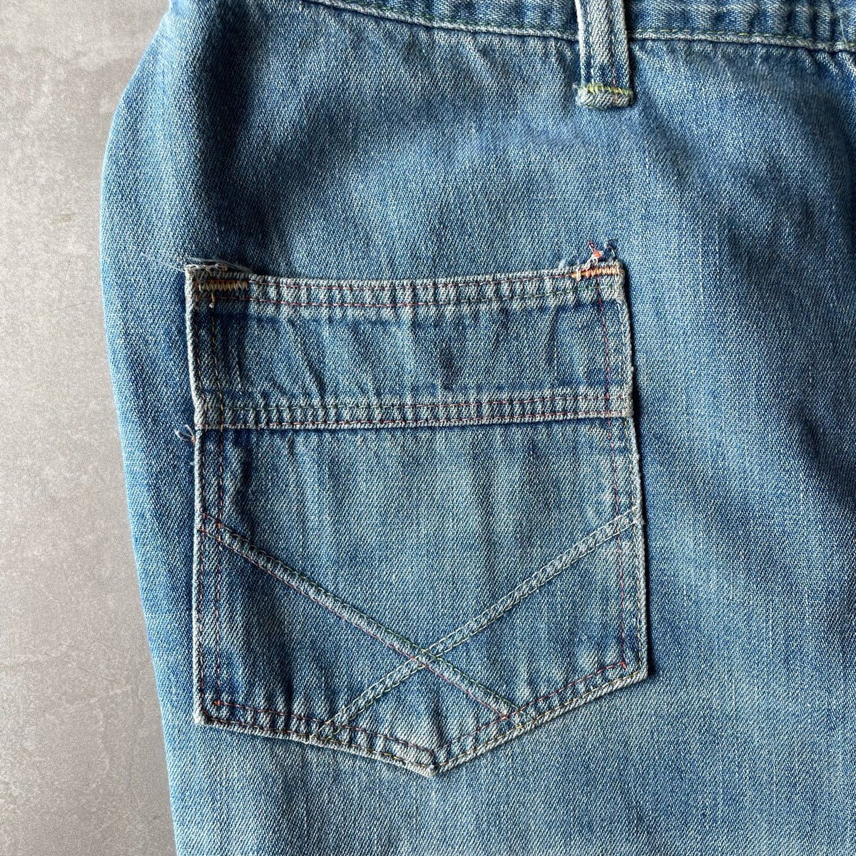 70s FANCY PROPS Denim Wide Pants W82 | clique v