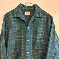 60s BRENT Motgomary Ward Cotton Check Shirt S 14 1/2