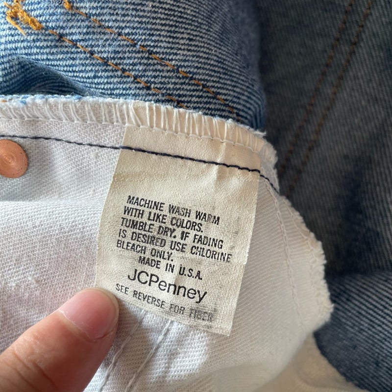 70s JCPenney PLAIN POCKETS Denim Pants W38 | cl