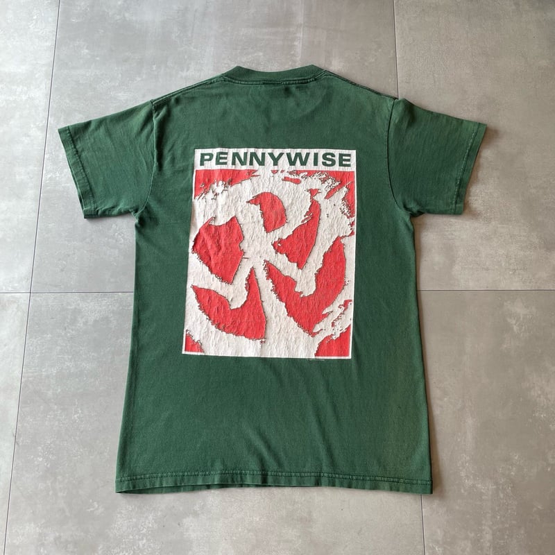 90s PENNYWISE T-shirt S Green | clique vintage&