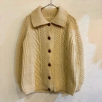 HANDMADE Wool Cable Knit Cardigan