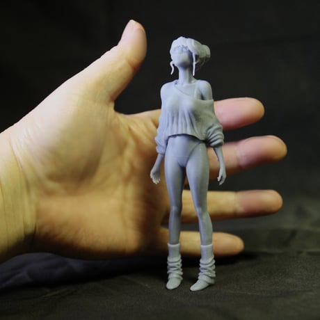 フィギュア 1/18 JK セーラー服 体育座り フィギュア 1/64より大 塗装