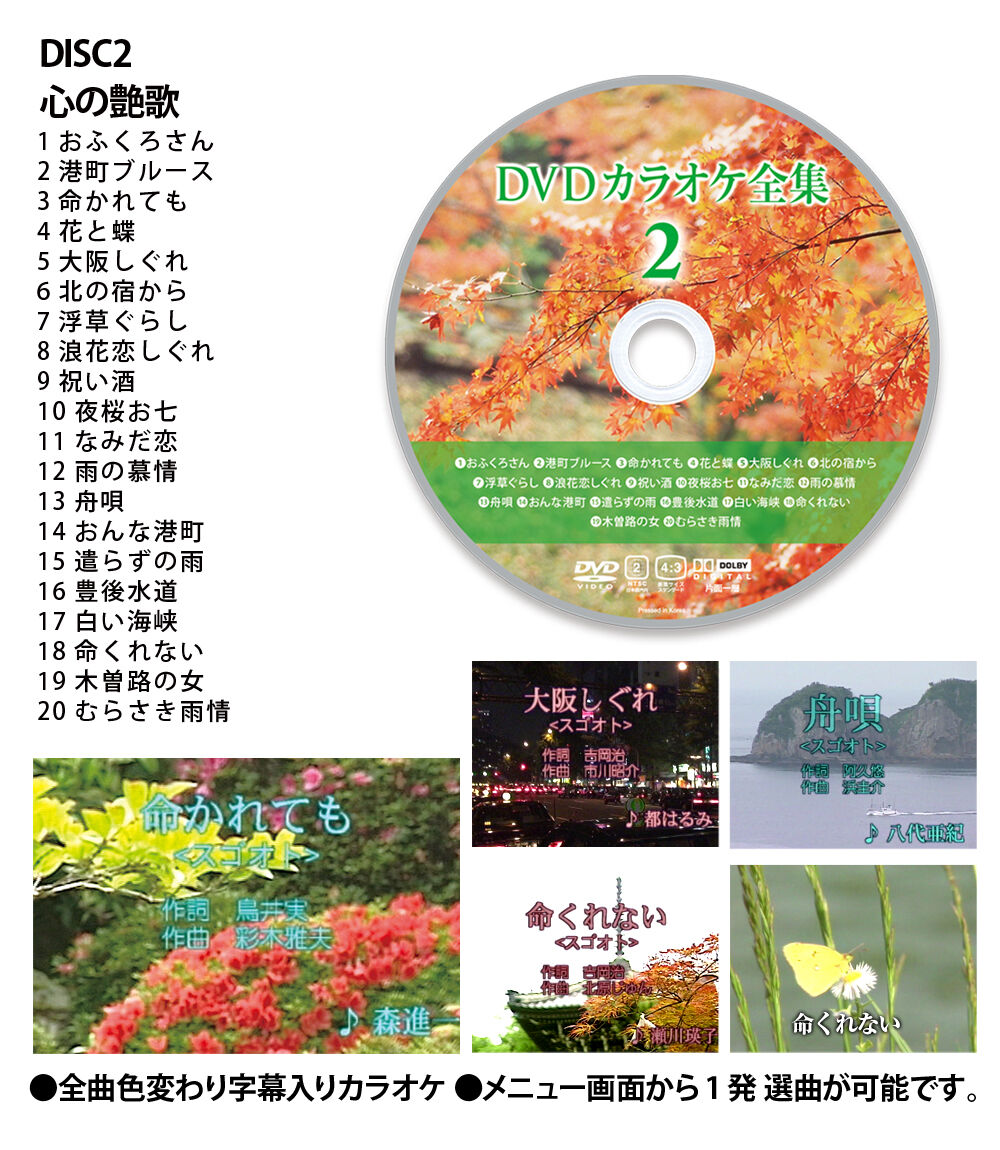 DVDカラオケ全集VOL1 DISC2 | DVD STORE