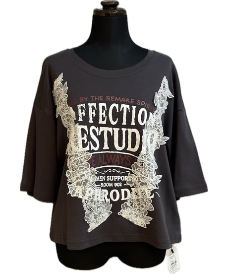 (CICCIO)フラワーレースロゴTシャツ/6-12287