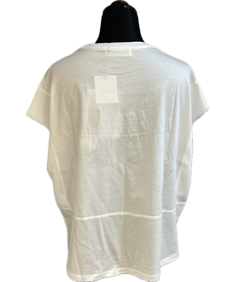 (GALENA)バイカラーフリルTシャツ/70060-4112