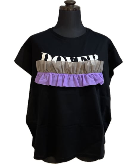 (GALENA)バイカラーフリルTシャツ/70060-4112
