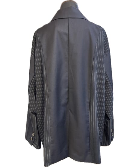 (Palm riche)ストライプブロッキングオーバージャケット/32709T-2(¥16500)