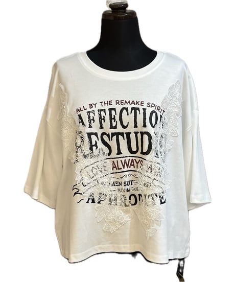 (CICCIO)フラワーレースロゴTシャツ/6-12287