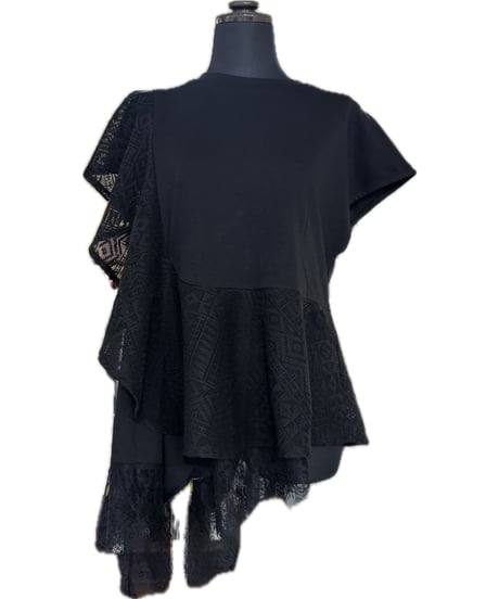 (Eito stan)アシンメトリーレースtops/E10434N