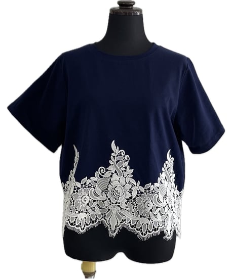(Dignite collier)裾レースTシャツ/UMC-80268354