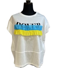 (GALENA)バイカラーフリルTシャツ/70060-4112