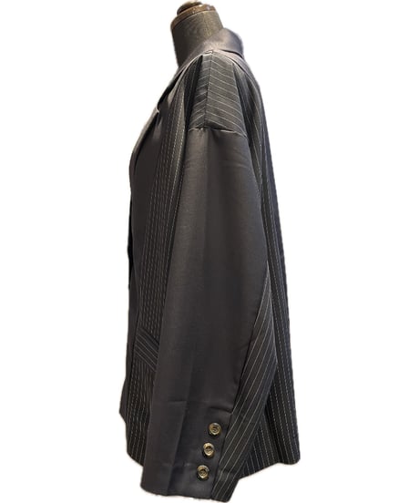 (Palm riche)ストライプブロッキングオーバージャケット/32709T-2(¥16500)