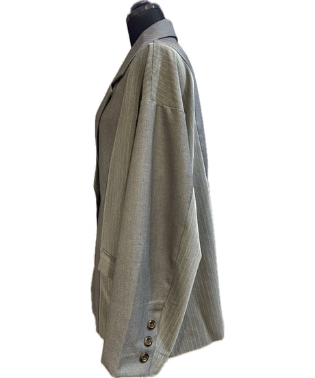 (Palm riche)ストライプブロッキングオーバージャケット/32709T-2(¥16500)