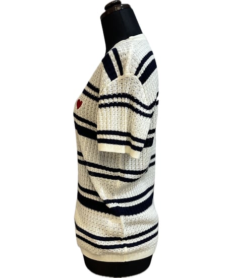 (CICCIO)ハート刺繍ボーダーサマーニット/6-12303(¥12980)