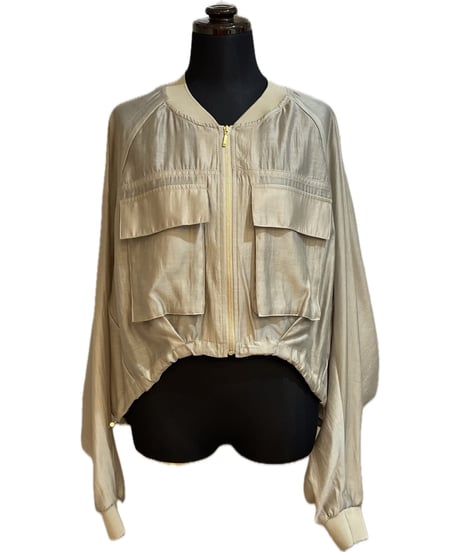 (Dignite collier)サテングロップドミリタリーブルゾン/80267214(¥16500)