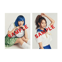 『熱血硬派くにおくん』キャストブロマイド2L版（みさこ／前田亜美 & きょうこ／傳谷英里香）B