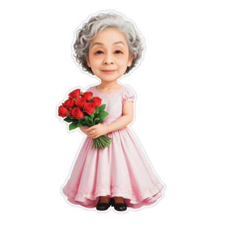 AI似顔絵作成　基本Aパターン　写真をベースにオプションなし