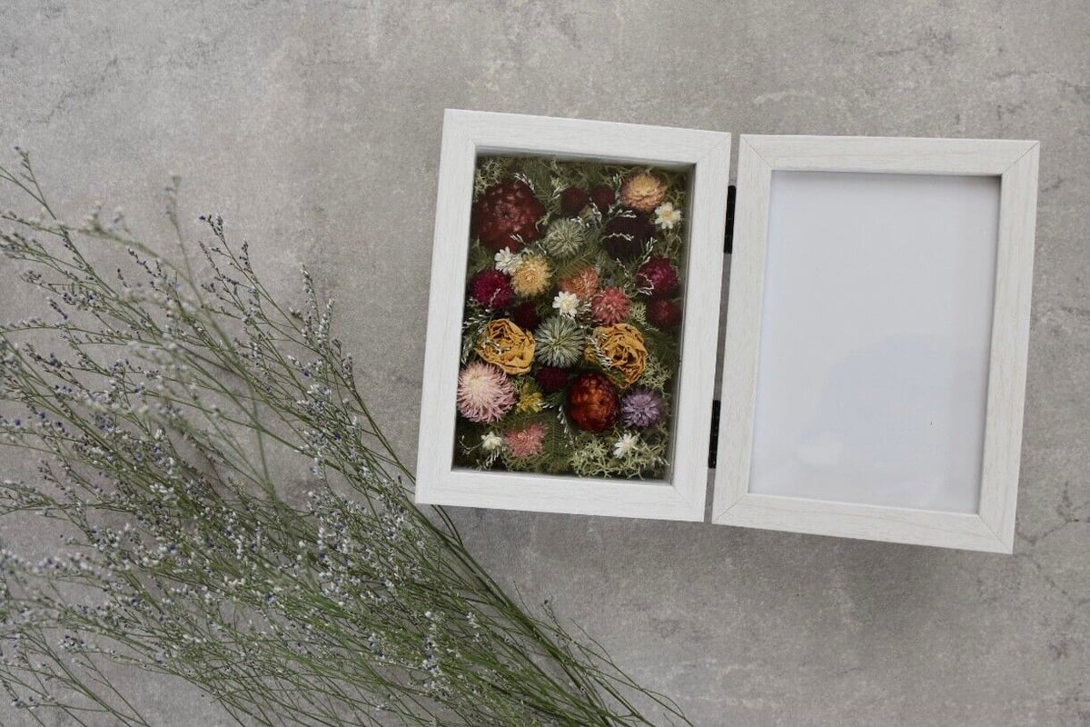 フォトフレーム フラワーボックス White | mio Dry Flower Shop