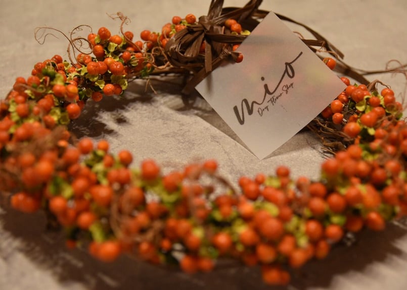 再販】ツルウメモドキのリース | mio Dry Flower Shop