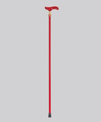 Long-07【シャインレッド】一本杖(ストレートステッキ) 長さ95cm カット可(無償対応)