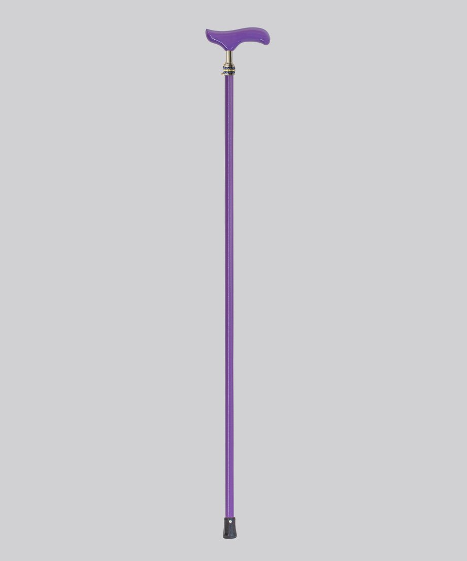 Long-04【パープル】一本杖(ストレートステッキ) 長さ95cm カット可