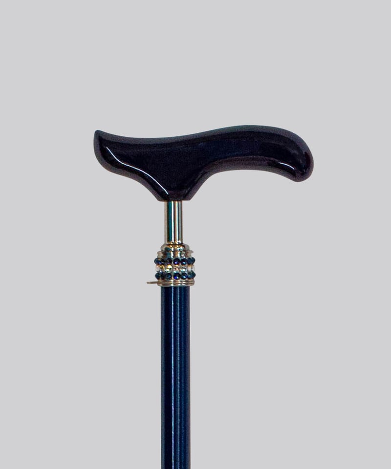 Carry-02【ブルー】折りたたみ杖(コンパクトステッキ) 長さ85cm