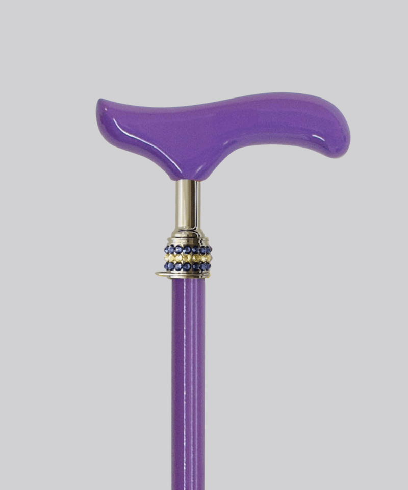 Long-04【パープル】一本杖(ストレートステッキ) 長さ95cm カット可
