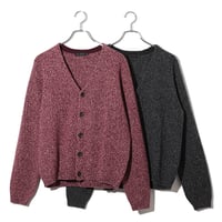 カシミヤ100％メンズ　ラグラン袖成型編みカーディガン