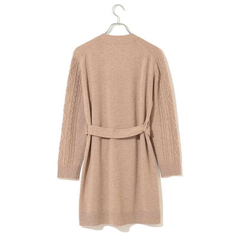 ALPHA アルファ　カシミヤ100% ロングカーディガン　ベージュ　M ALPHA アルファ カシミヤ100% ロングカーディガン ベージュ M