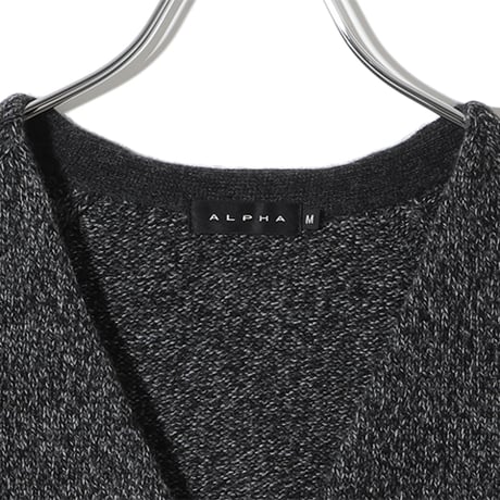 カシミヤ100％メンズ　ラグラン袖成型編みカーディガン