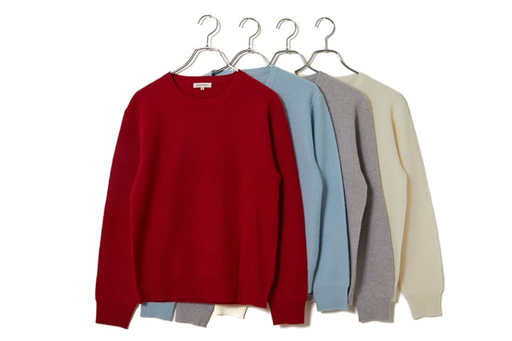 【未使用】ALPHA カシミヤ 上下セット タグ付き　Mサイズ ベージュ 袋なし 未使用】ALPHA カシミヤ 上下セット タグ付き Mサイズ ベージュ
