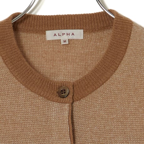 レディースカシミヤ100%　カーディガン　「ALPHA」アルファー