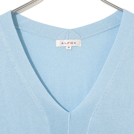 シルクカシミヤ　レディース　Vネック　「ALPHA」アルファー